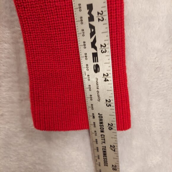 Liz Claiborne Womens L Sweater Bold Red Wool Blend Turtle Neck Office career - Picture 11 of 15